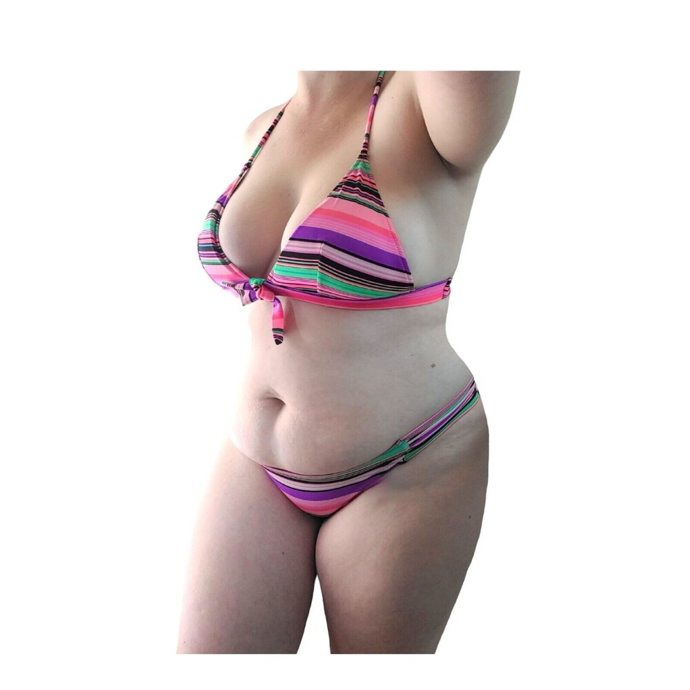 Victorias Secret Bikini Womens Small Medium Y2K Swim Top Bottoms Padded Read